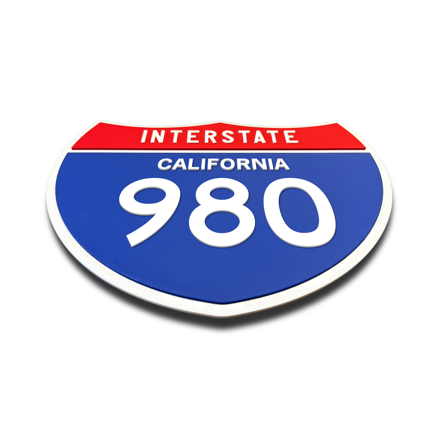 Interstate 980 – California road sign replica flat view