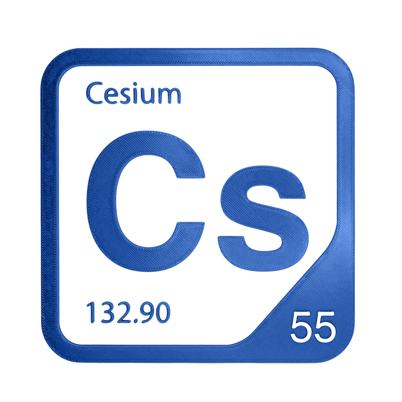 Cesium periodic table Elemental Tile in Blue