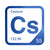 Cesium periodic table Elemental Tile in Blue