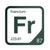 Francium periodic table Elemental Tile in Forest Green