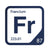 Francium periodic table Elemental Tile in Navy Blue
