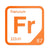 Francium periodic table Elemental Tile in Orange