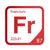 Francium periodic table Elemental Tile in Red