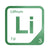 Lithium periodic table Elemental Tile in Green