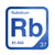 Rubidium periodic table Elemental Tile in Blue