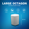 Large Octagon Action Figure Stands – Durable Display Set in Matte White or Black, Individual Heights or Full Set Available