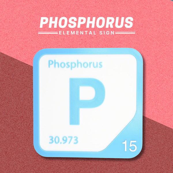 PHOSPHORUS Periodic Table Tile – Educational Wall Art for Science Lovers, 5.6 x 5.6 Inches