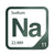 Sodium periodic table Elemental Tile in Forest Green