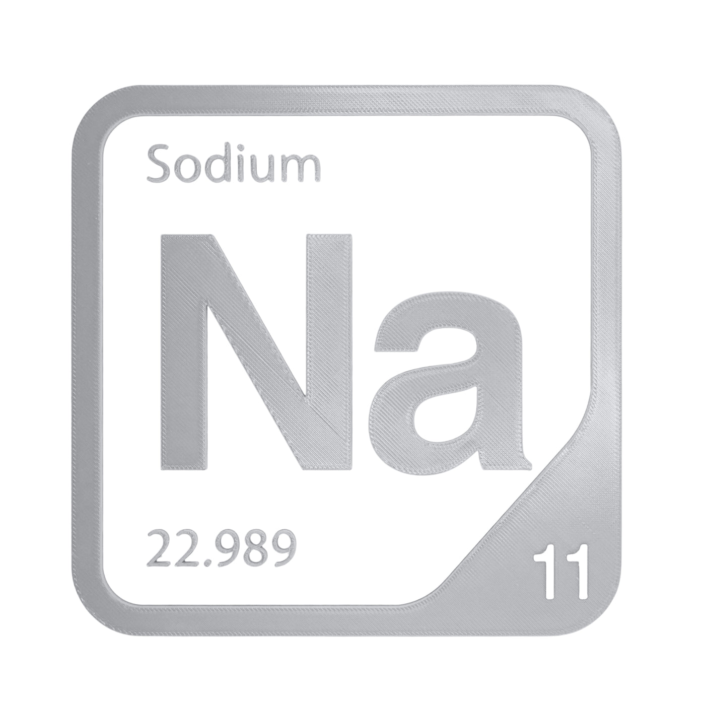 Sodium periodic table Elemental Tile in Gray