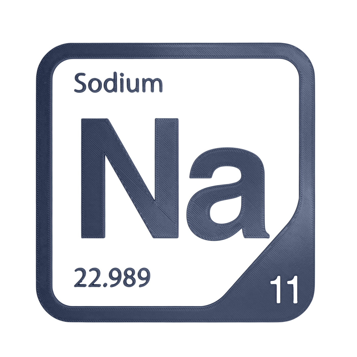 Sodium periodic table Elemental Tile in Navy Blue