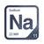 Sodium periodic table Elemental Tile in Navy Blue