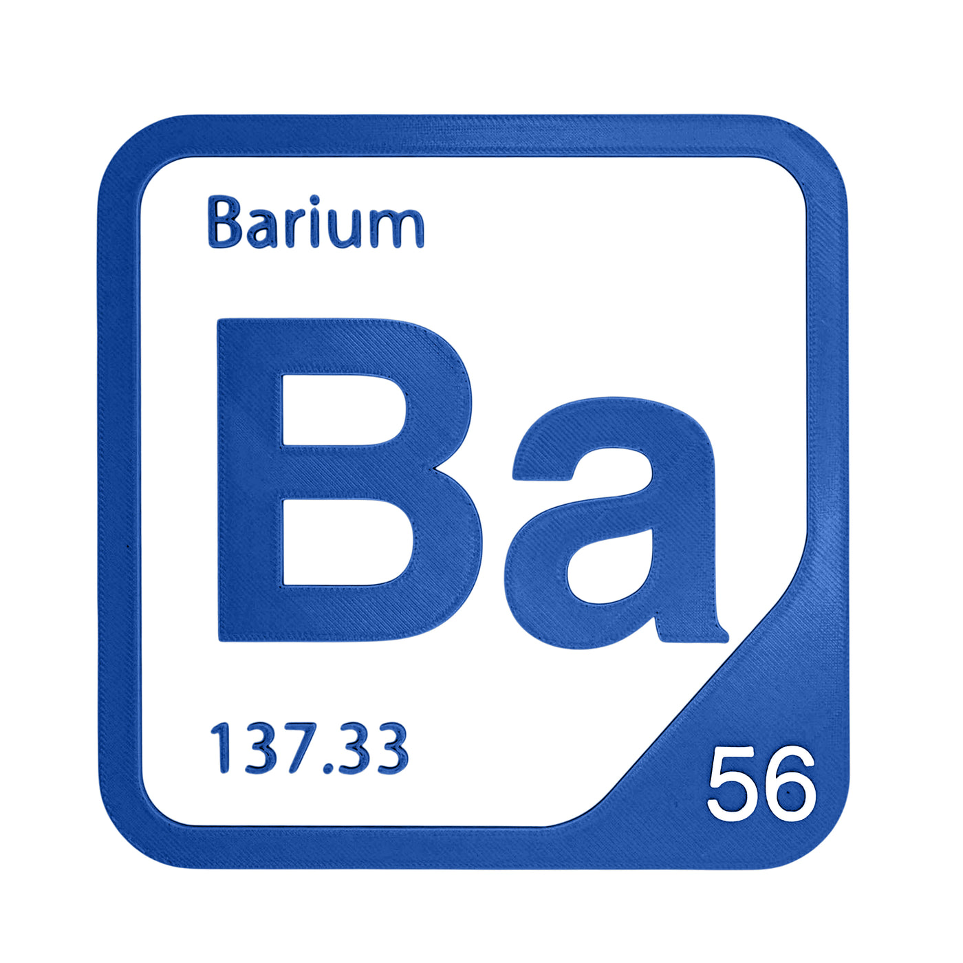 Barium periodic table Elemental Tile in Blue