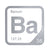 Barium periodic table Elemental Tile in Gray