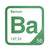 Barium periodic table Elemental Tile in Green