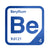 Beryllium periodic table Elemental Tile in Blue