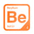 Beryllium periodic table Elemental Tile in Orange