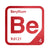 Beryllium periodic table Elemental Tile in Red