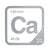 Calcium periodic table Elemental Tile in Gray