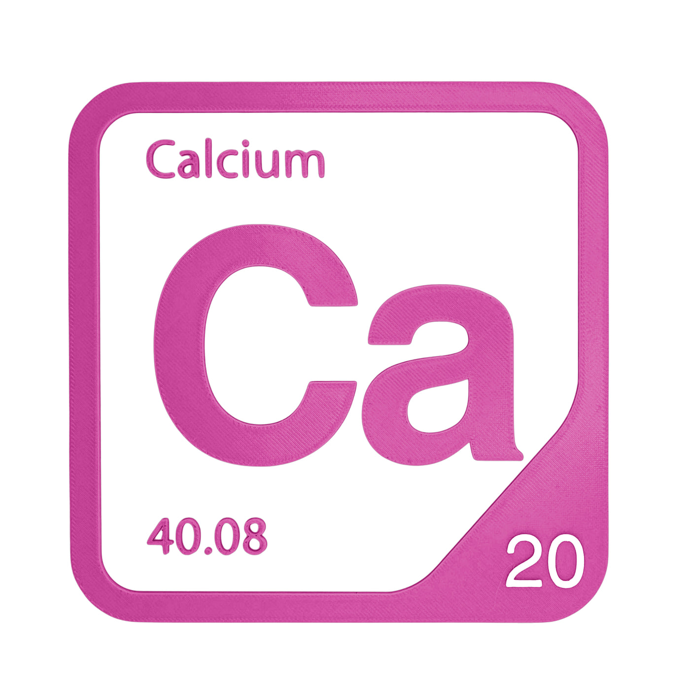 Calcium periodic table Elemental Tile in Magenta