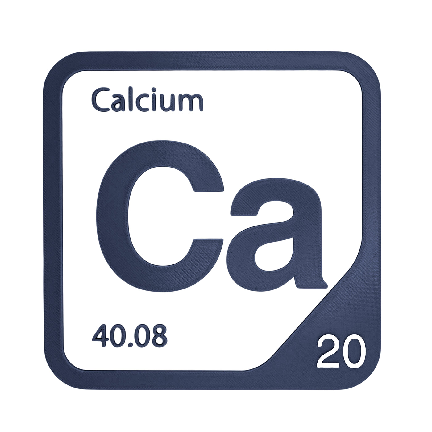 Calcium periodic table Elemental Tile in Navy Blue