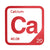Calcium periodic table Elemental Tile in Red