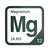 Magnesium periodic table Elemental Tile in Forest Green