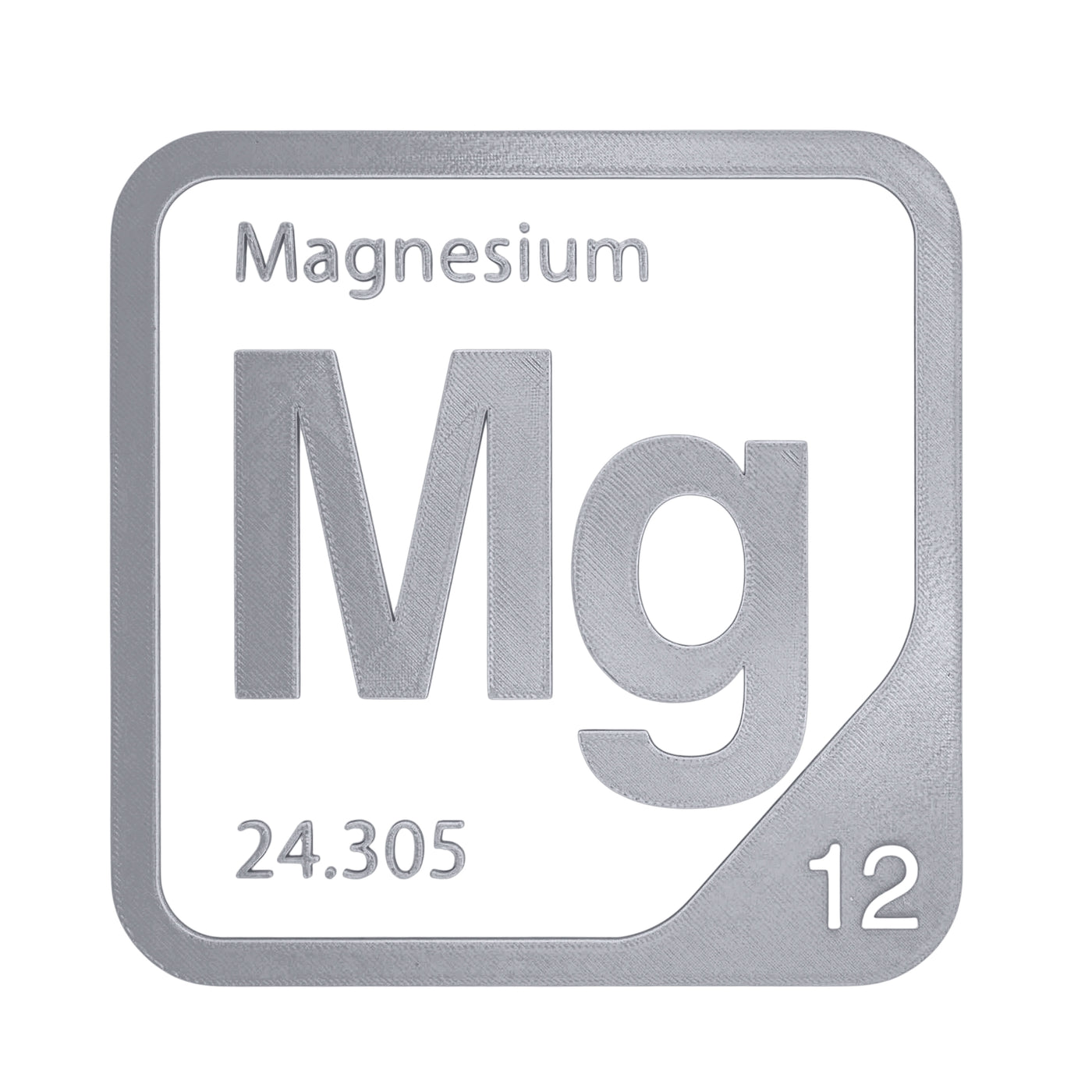 Magnesium periodic table Elemental Tile in Gray