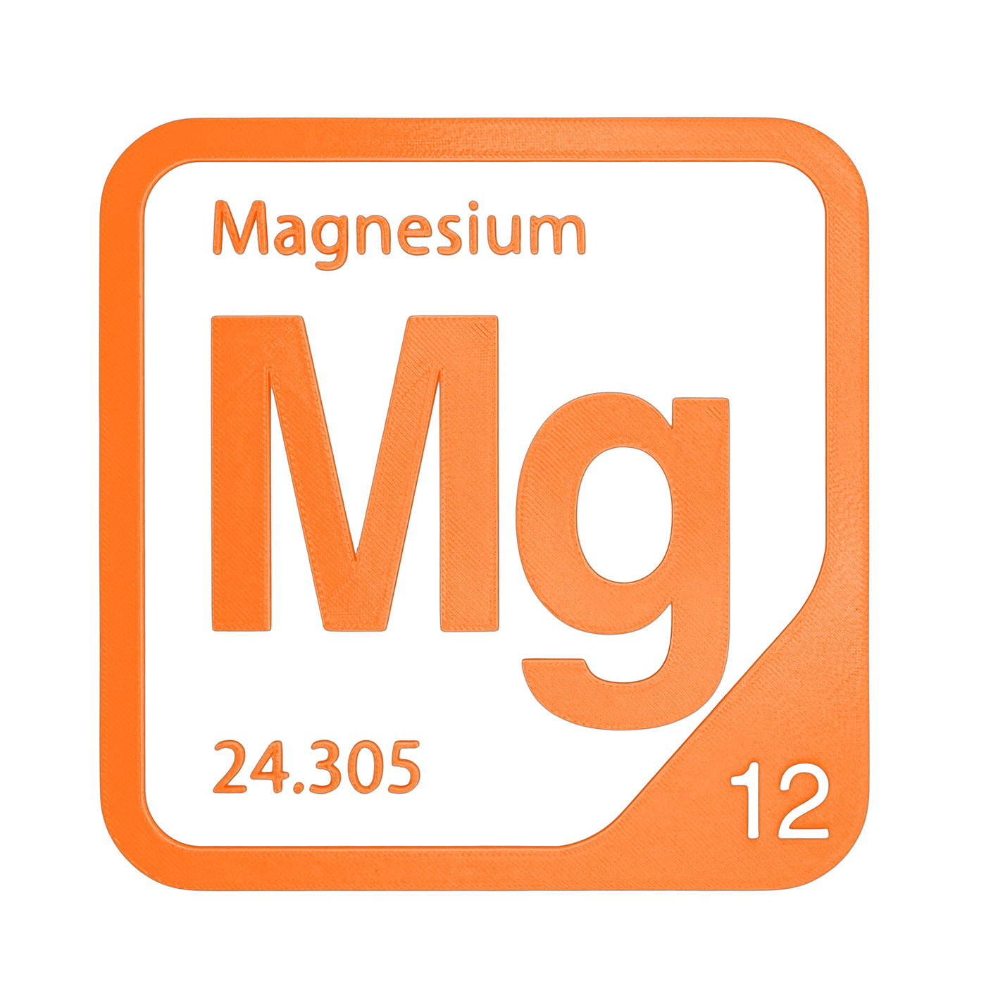 Magnesium periodic table Elemental Tile in Orange