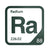 Radium periodic table Elemental Tile in Forest Green