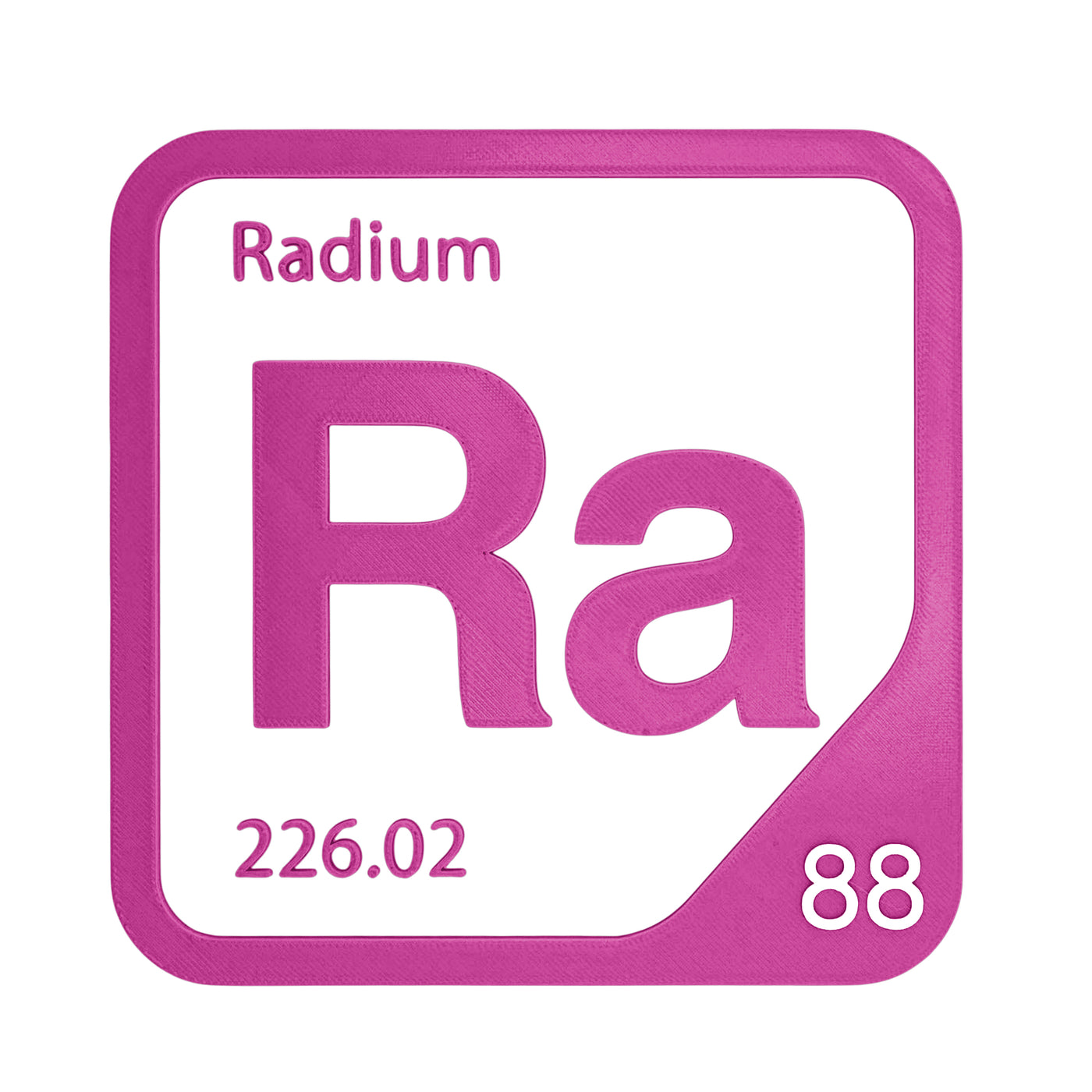 Radium periodic table Elemental Tile in Magenta