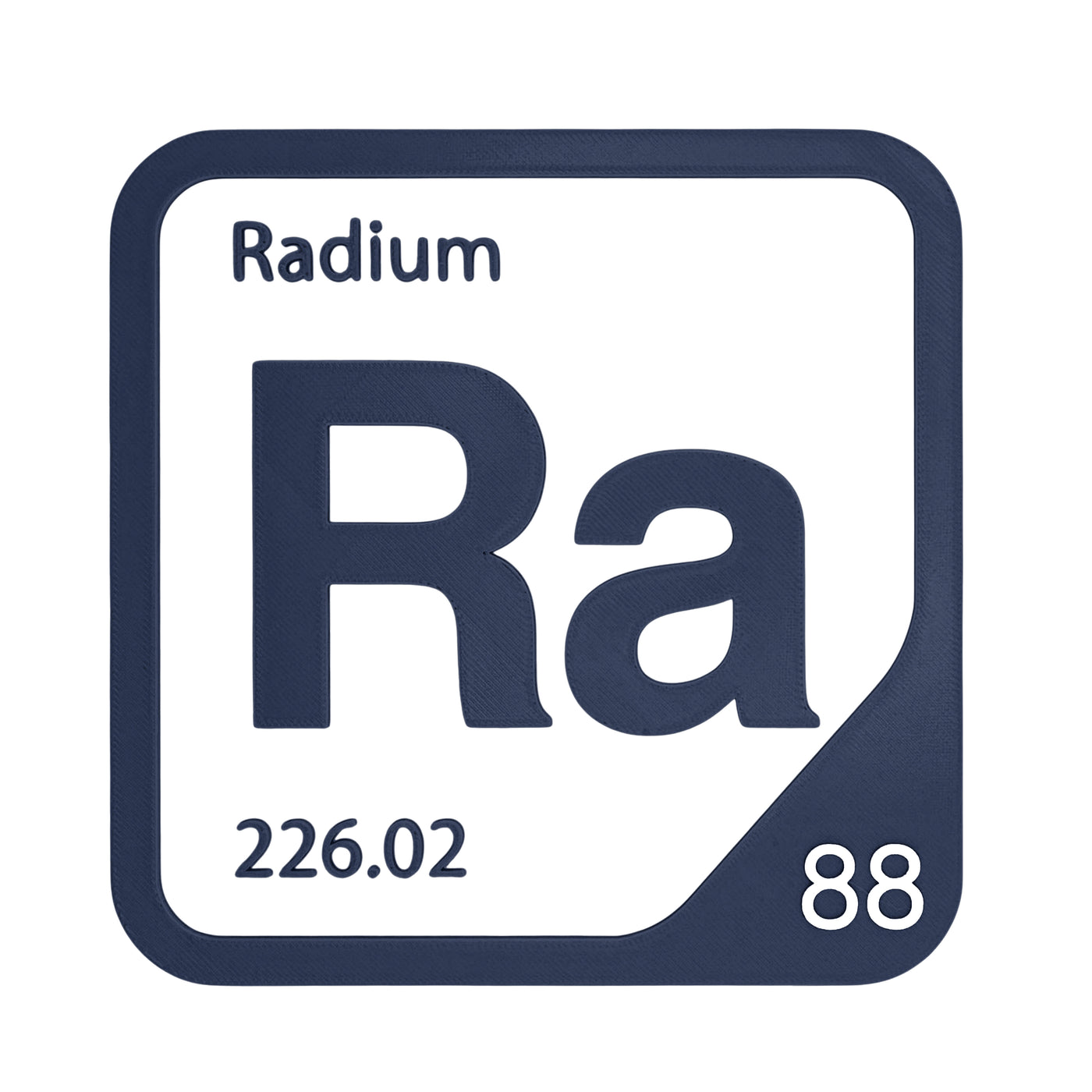 Radium periodic table Elemental Tile in Navy Blue