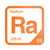 Radium periodic table Elemental Tile in Orange