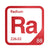 Radium periodic table Elemental Tile in Red