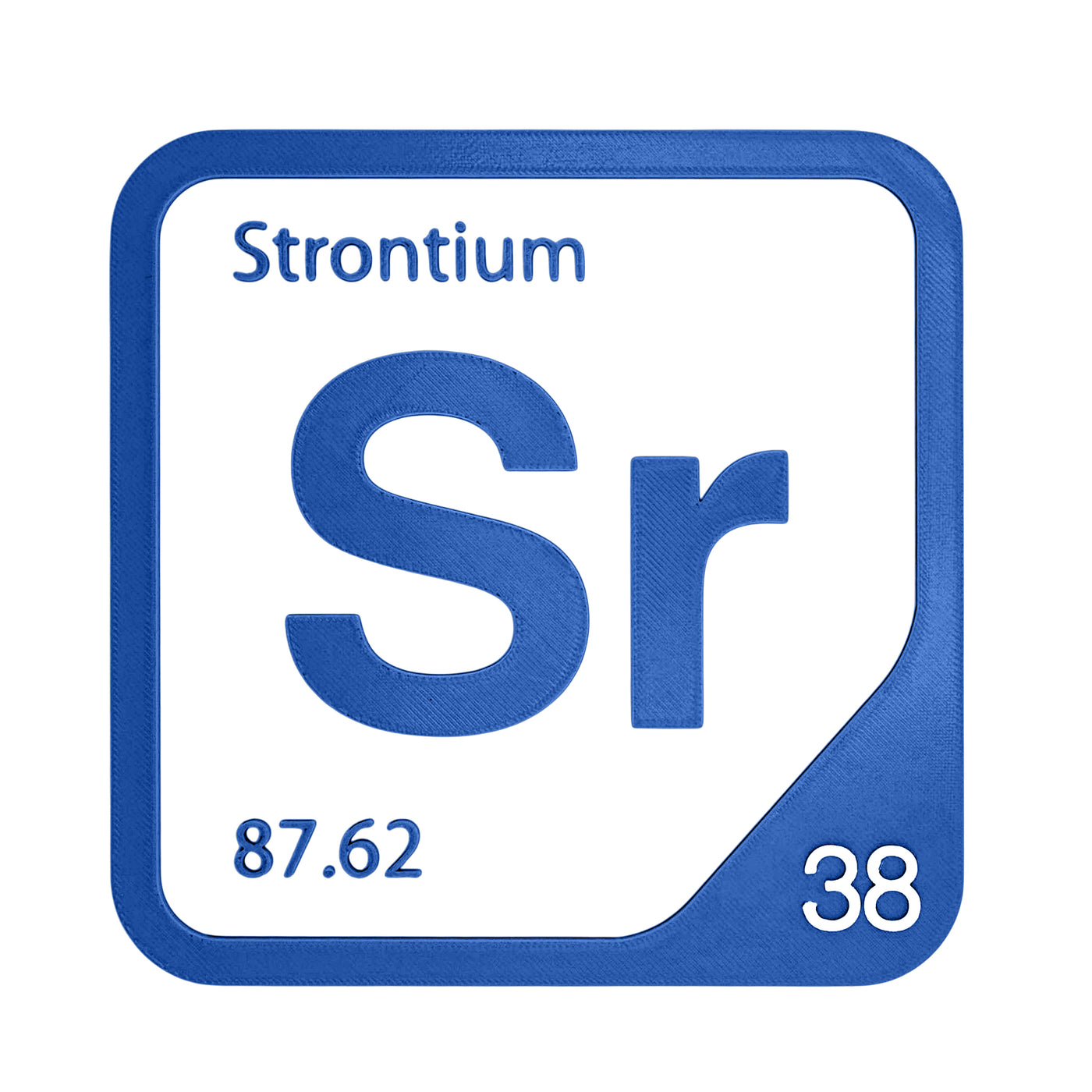 Strontium periodic table Elemental Tile in Blue
