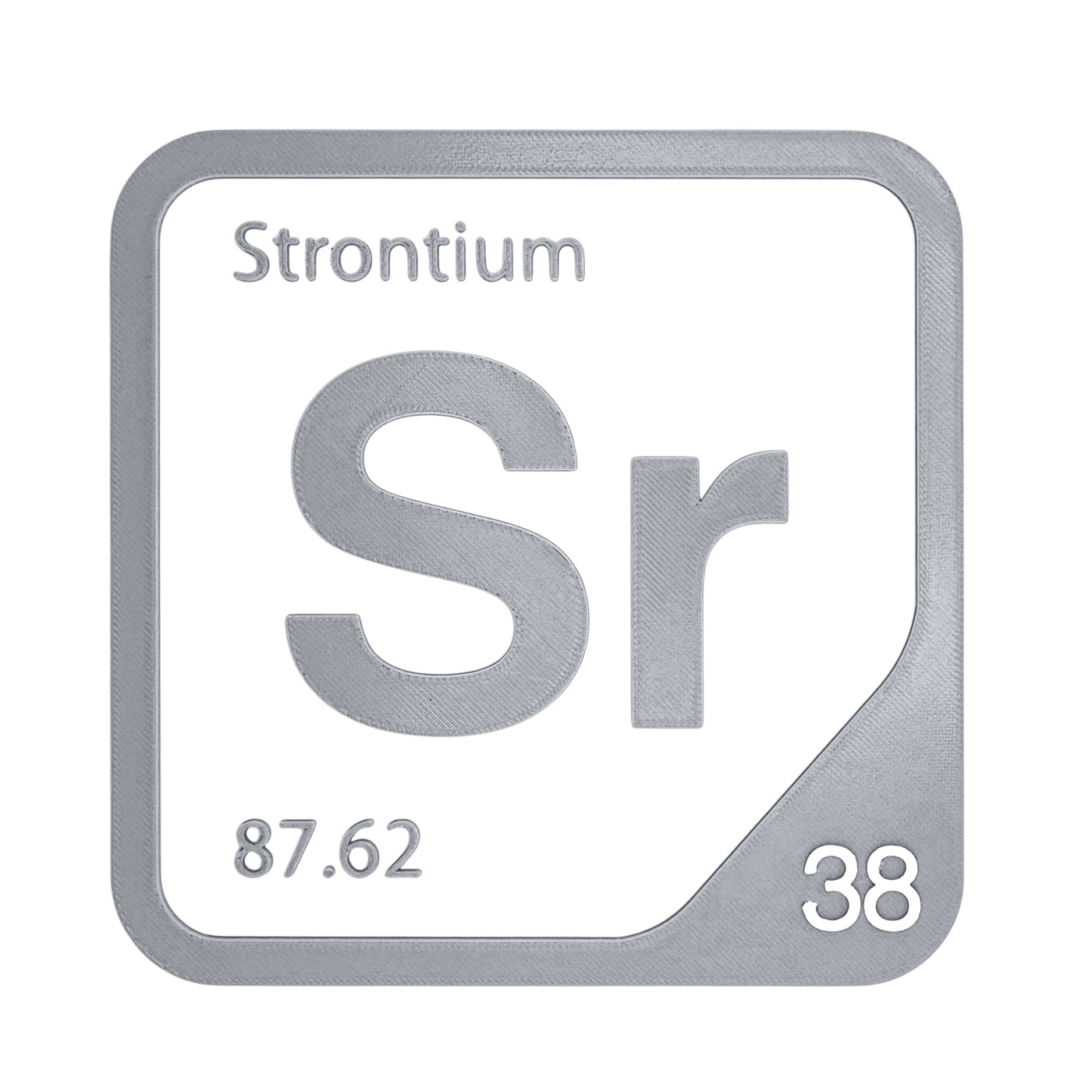 Strontium periodic table Elemental Tile in Gray