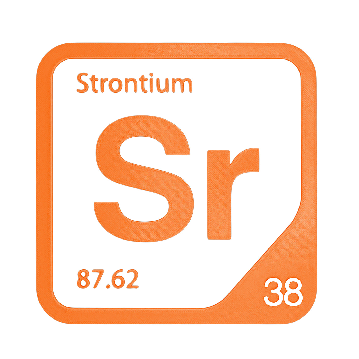 Strontium periodic table Elemental Tile in Orange