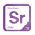 Strontium periodic table Elemental Tile in Purple