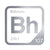 Bohrium periodic table Elemental Tile in Gray