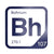 Bohrium periodic table Elemental Tile in Navy Blue