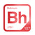 Bohrium periodic table Elemental Tile in Red
