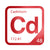 Cadmium periodic table Elemental Tile in Red