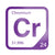 Chromium periodic table Elemental Tile in Purple