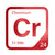 Chromium periodic table Elemental Tile in Red