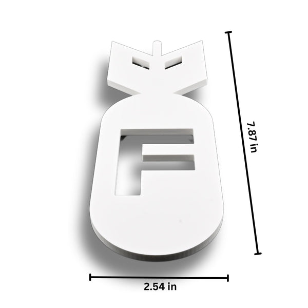 F Bomb Wall Sign - Explosive Humor Home Decor, Easy to Install, Quirky and Durable, Perfect Funny Gift Idea