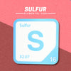 SULFUR Periodic Table Tile – Educational Wall Art for Science Lovers, 5.6 x 5.6 Inches