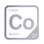 Cobalt periodic table Elemental Tile in Gray