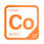 Cobalt periodic table Elemental Tile in Orange