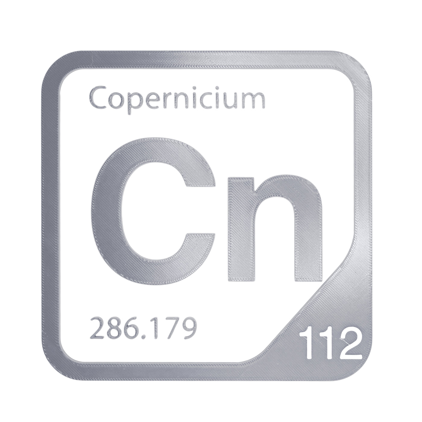 Copernicium periodic table Elemental Tile in Gray
