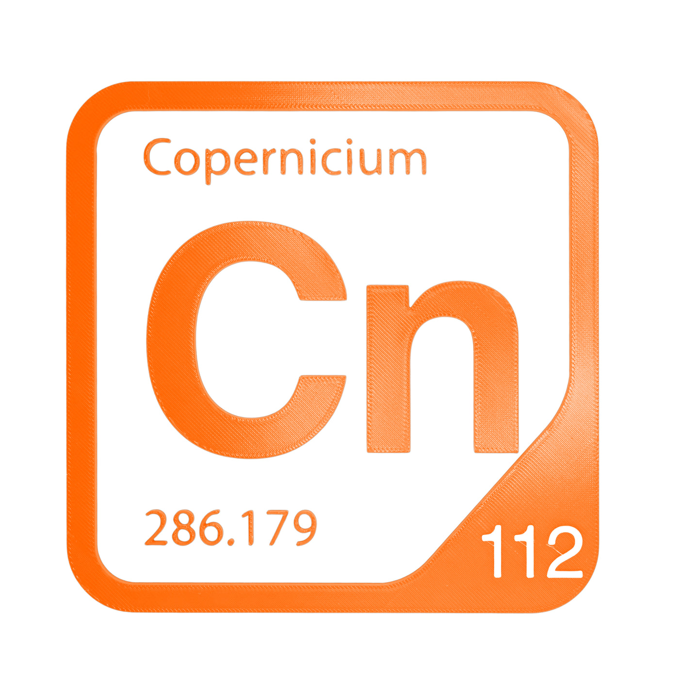 Copernicium periodic table Elemental Tile in Orange