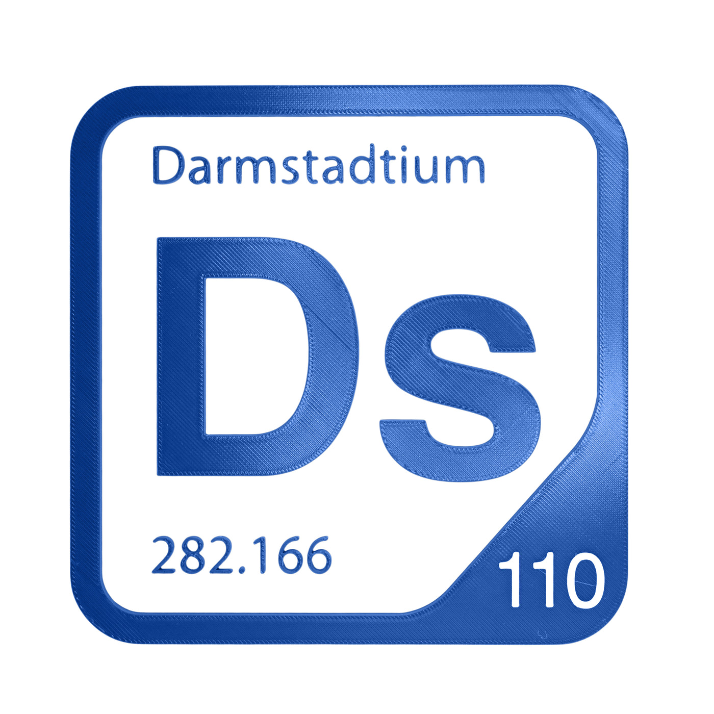 Darmstadtium periodic table Elemental Tile in Blue